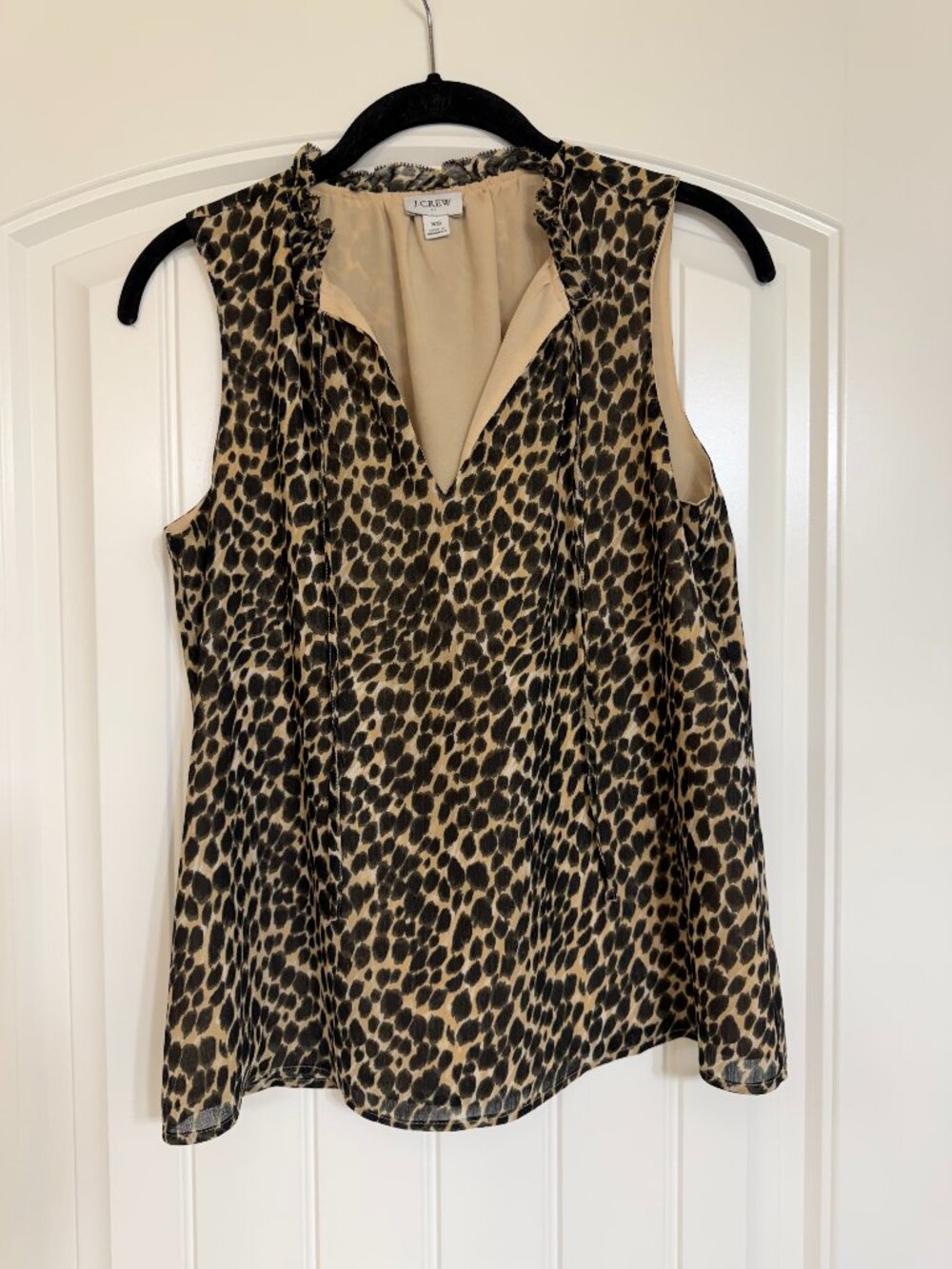 J.Crew Sleveless Leopard Print Blouse